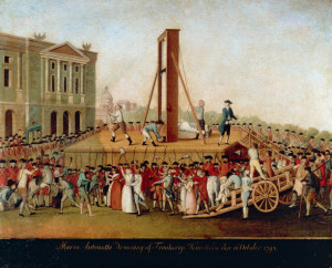 The Execution of Marie Antoinette on October 16, 1793, Late 18th cent. Private Collection. (Photo by Fine Art Images/Heritage Images/Getty Images)