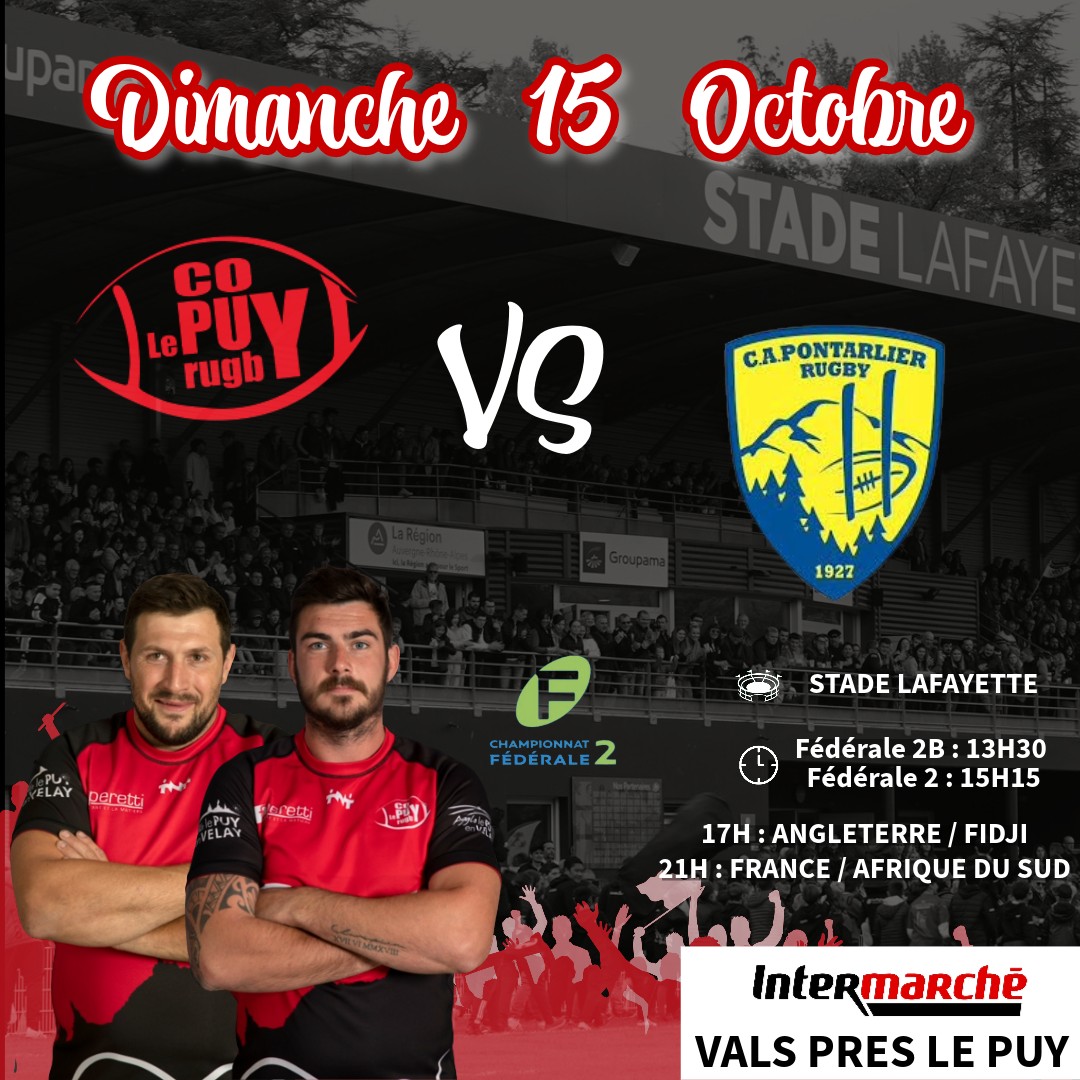 rugby fédérale  cop rugby -Pontarlier 151023 15h15 Lafayette